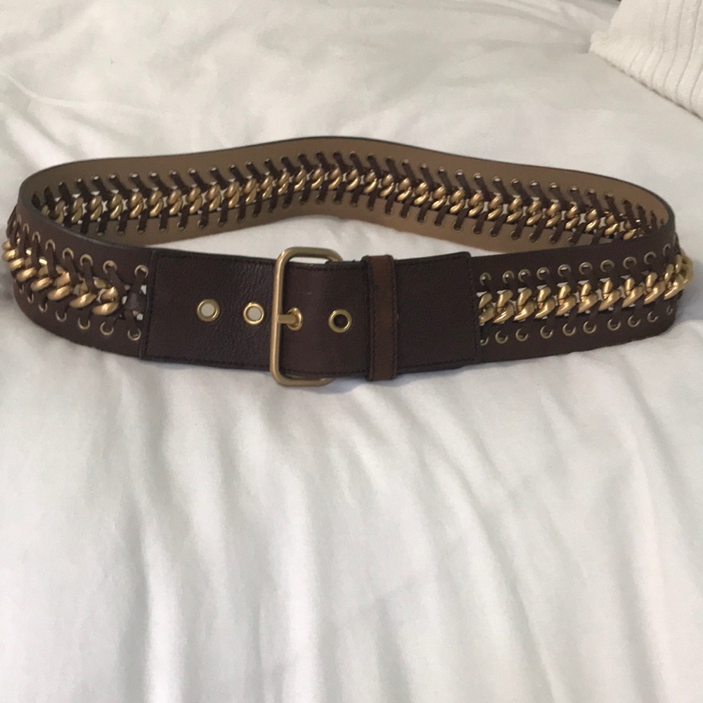 Prada brown leather belt